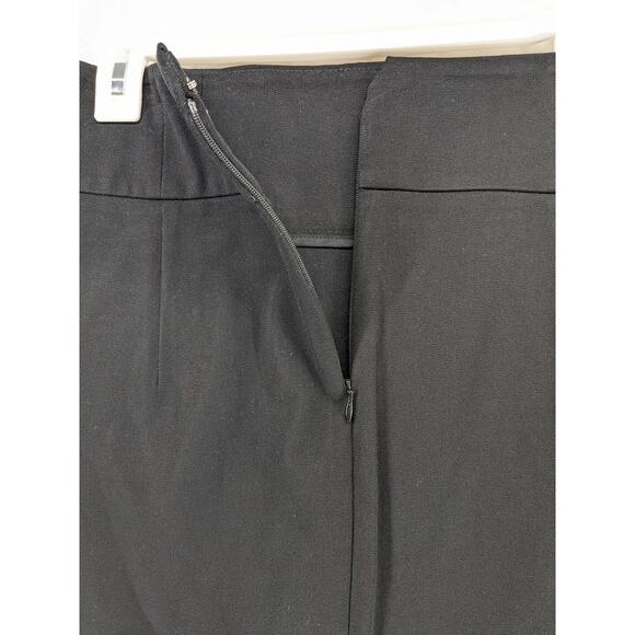 Banana Republic Straight Pencil Skirt 4 Black Stretch Work Back Zip Slit Pockets - Picture 3 of 11